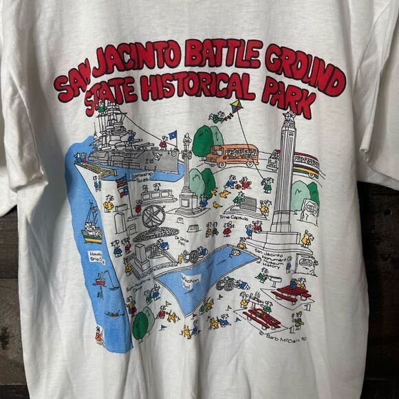 VTG 1990 San Jacinto Battle Ground Park T Shirt USA Medium - Picture 2 of 3